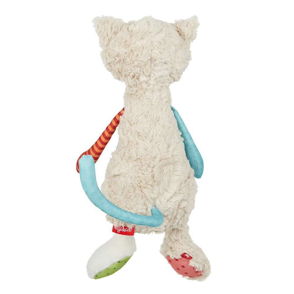 sigikid Patchwork Sweety Katze, Kuscheltier, Plüschtier, Stofftier, Polyester, 30 cm, 42842