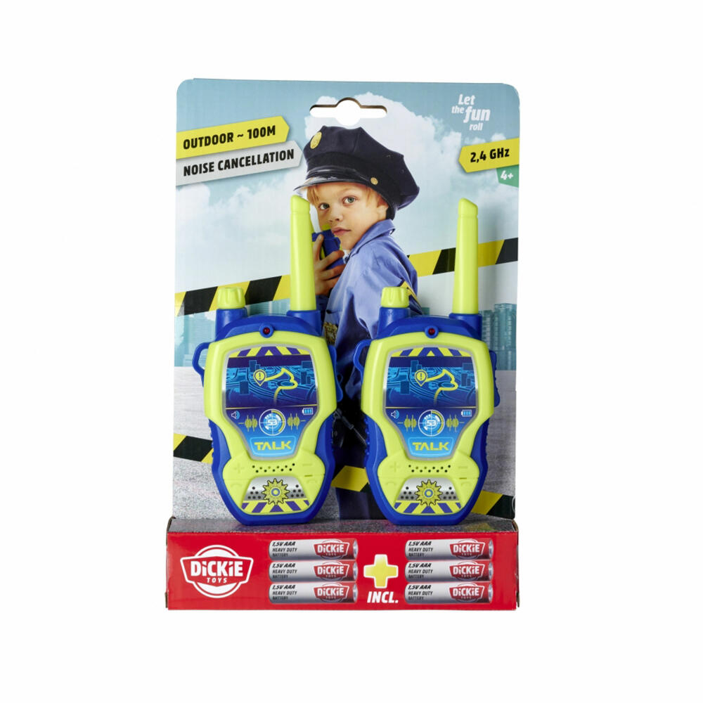 Dickie Toys Walkie Talkie Police, Radios, Radio, Children's Toy, 201118197