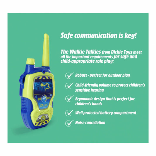 Dickie Toys Walkie Talkie Polizei, Funkgeräte, Funkgerät, Kinder Spielzeug, 201118197