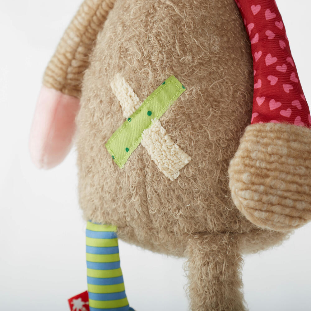sigikid Patchwork Sweety Bär, Kuscheltier, Plüschtier, Stofftier, Polyester, 31 cm, 42840