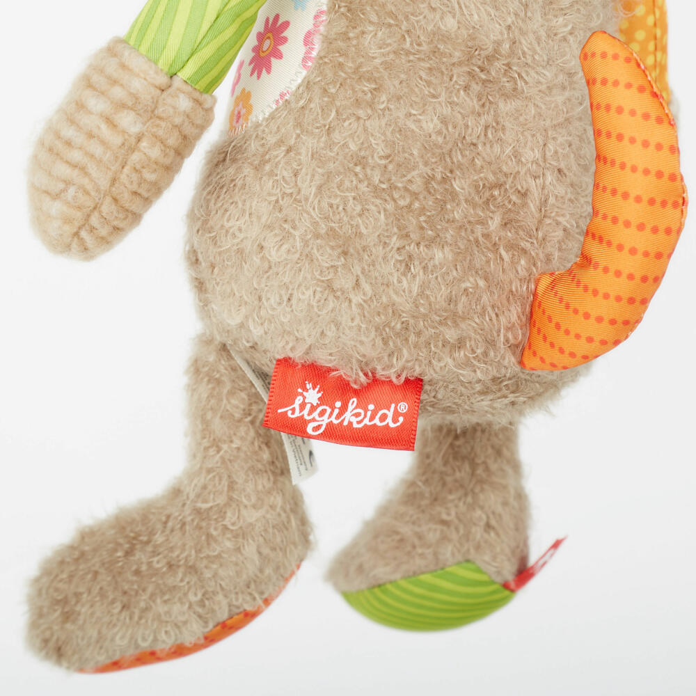 sigikid Patchwork Sweety Hund, Kuscheltier, Plüschtier, Stofftier, Polyester, 32 cm, 42845