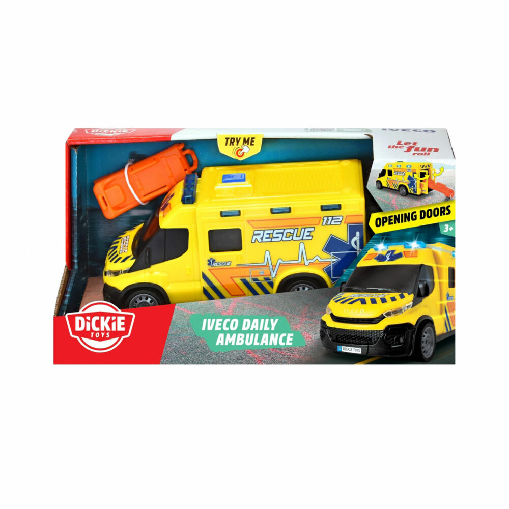 Dickie Toys Iveco Daily Ambulance, ambulance, rescue vehicle, toy, 203713014