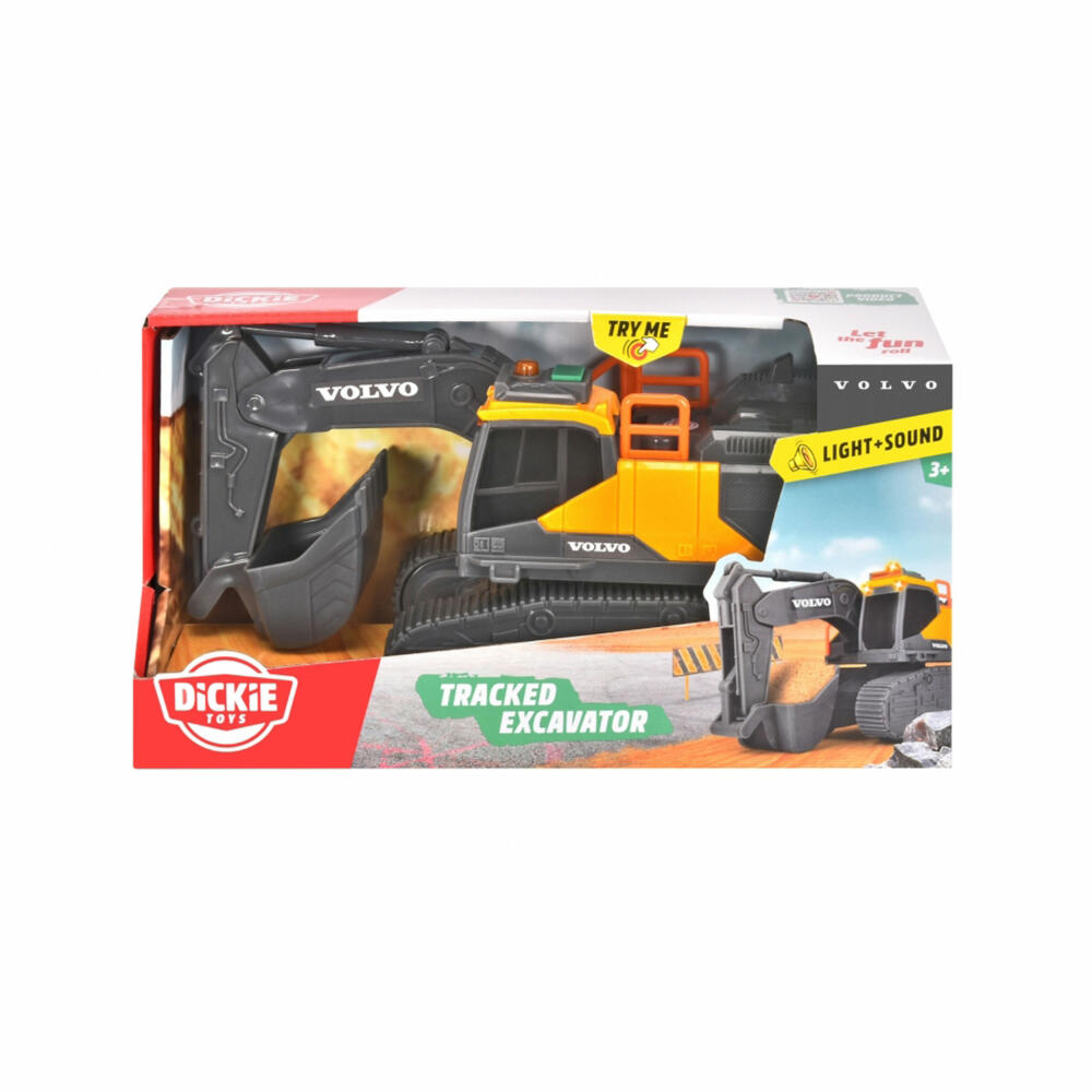 Dickie Toys Volvo Tracked Excavator, Crawler Excavator, Excavator, Toy, Construction Vehicle, 203723008