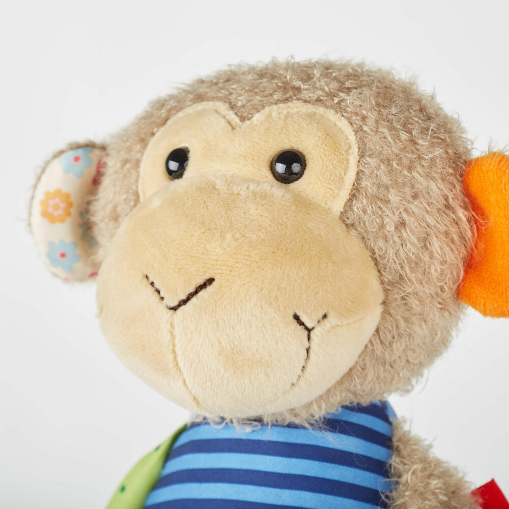 sigikid Patchwork Sweety Affe, Kuscheltier, Plüschtier, Stofftier, Polyester, 41 cm, 42836