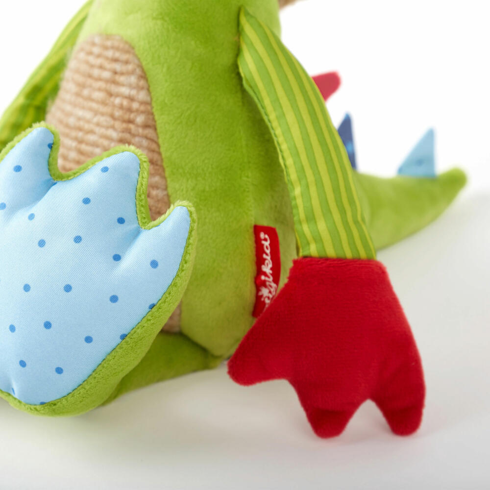sigikid Patchwork Sweety Crocodile, Cuddly Toy, Plush Toy, Stuffed Toy, Polyester, 32 cm, 42847