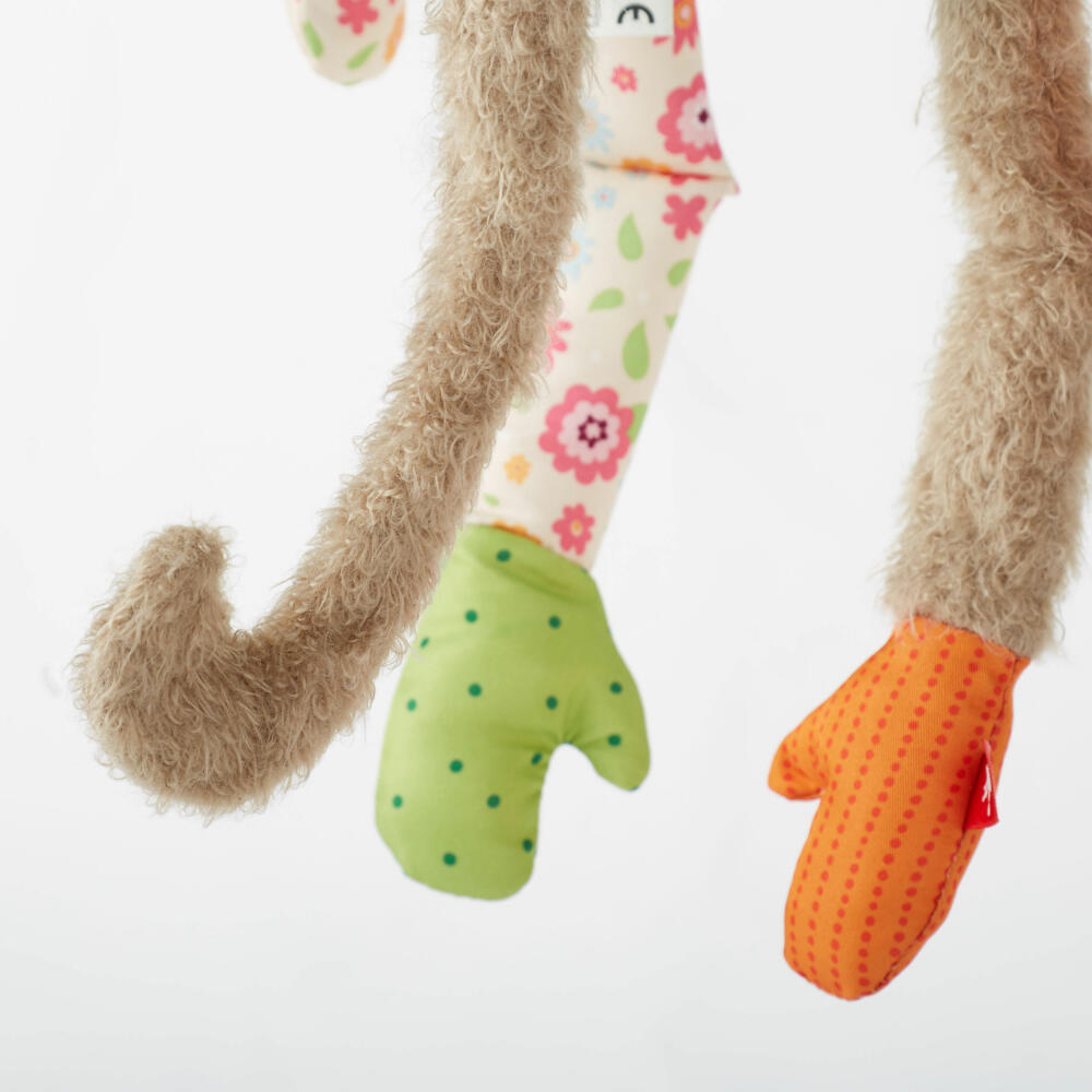sigikid Patchwork Sweety Affe, Kuscheltier, Plüschtier, Stofftier, Polyester, 41 cm, 42836