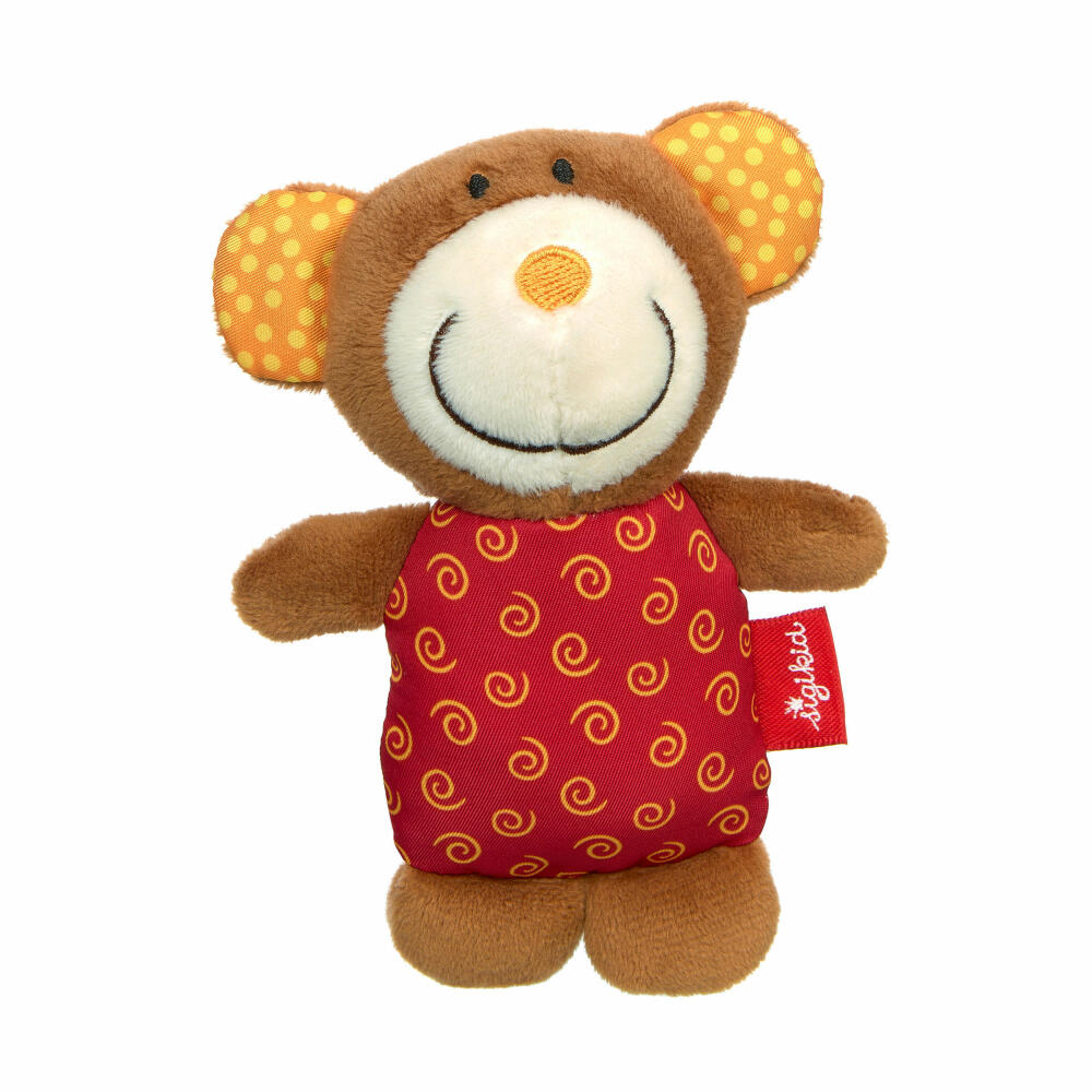 sigikid Red Stars Rassel Bär, Greifling, Greifspielzeug, Babyspielzeug, Baby Spielzeug, 42795
