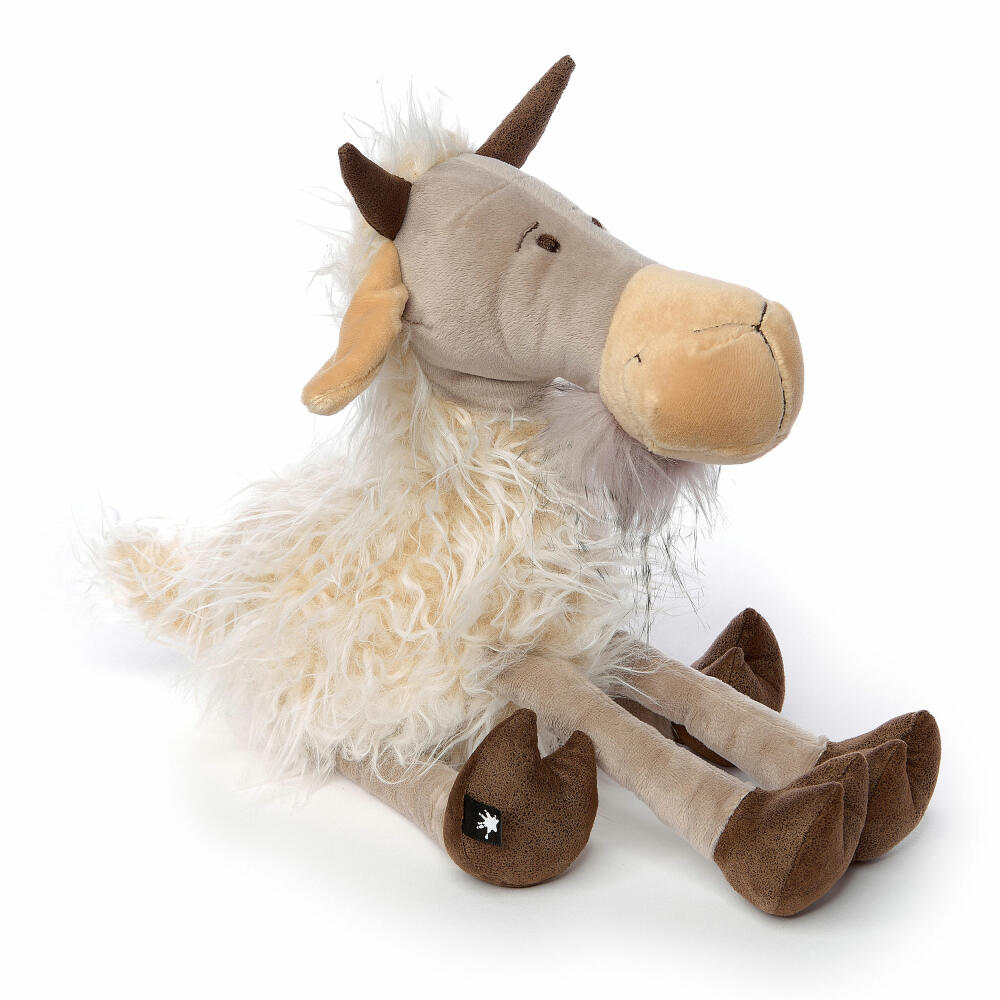 sigikid BEASTS Kuscheltier Ziege Zieberlas Cheese, Plüschtier, Schmusetier, Kuschel Tier, Beige / Weiß / Grau, 42835