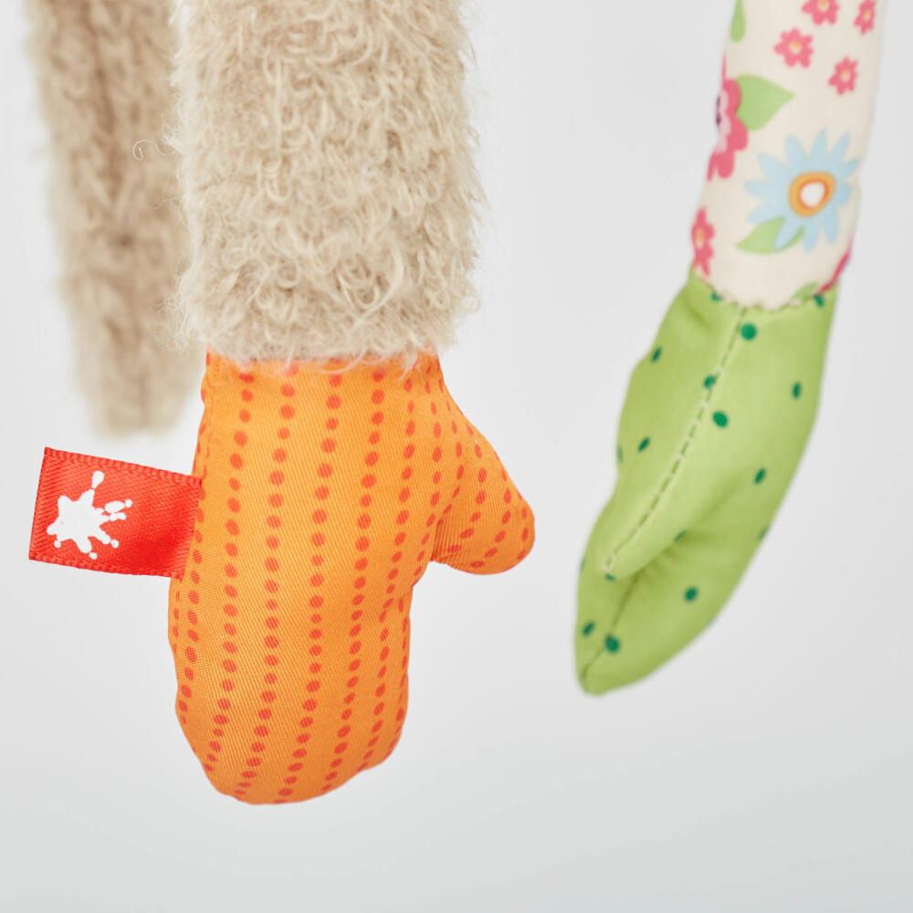 sigikid Patchwork Sweety Affe, Kuscheltier, Plüschtier, Stofftier, Polyester, 41 cm, 42836