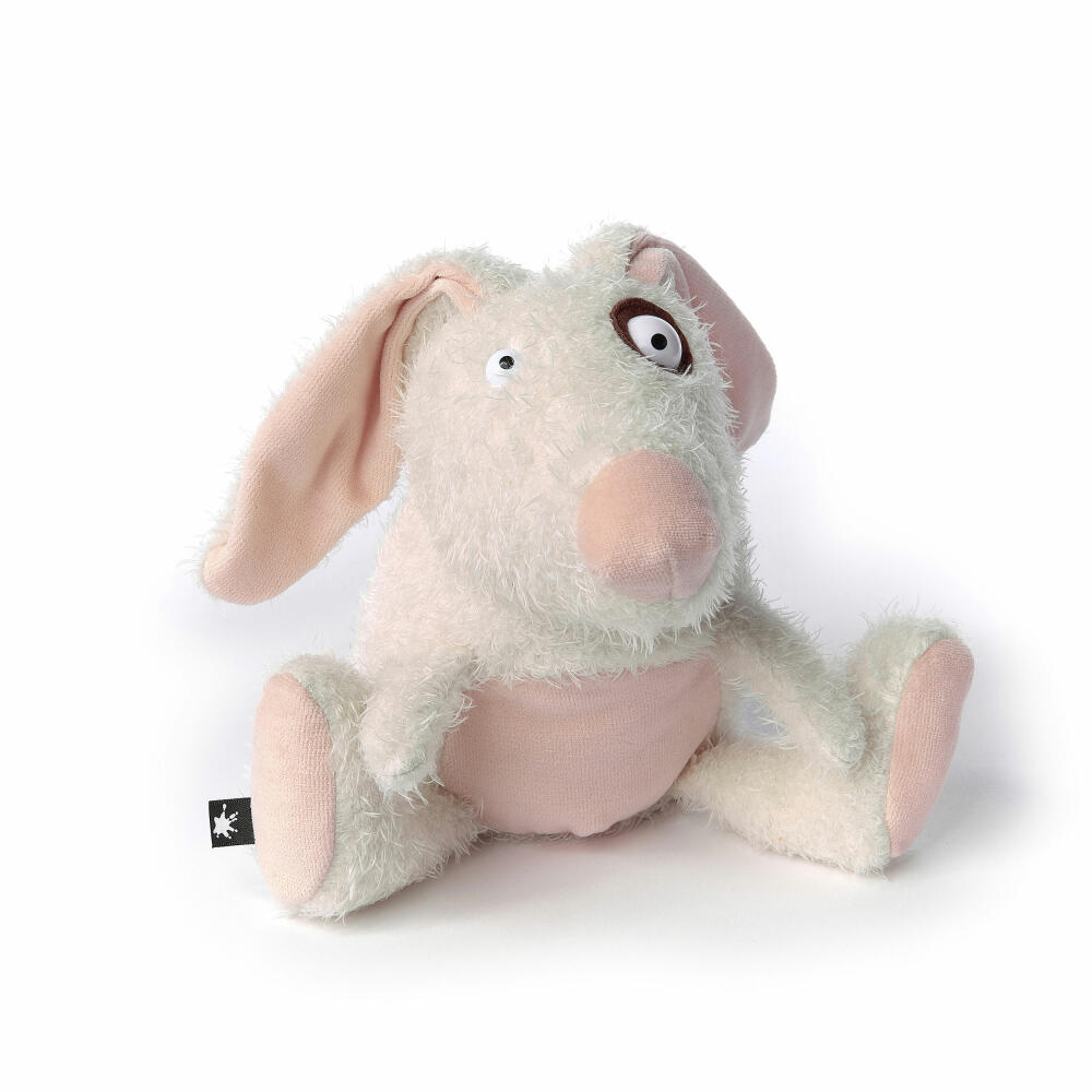 sigikid BEASTS Kuscheltier Hase Bumble Crumble, Plüschtier, Schmusetier, Kuschel Tier, Weiß / Rosa, 42652