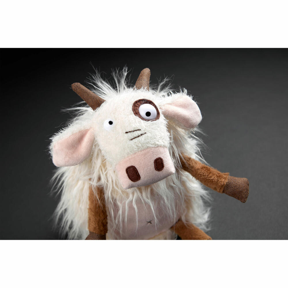 sigikid BEASTS Kuscheltier Kuh Milky Eyes, Plüschtier, Schmusetier, Kuschel Tier, Weiß / Braun, 42651