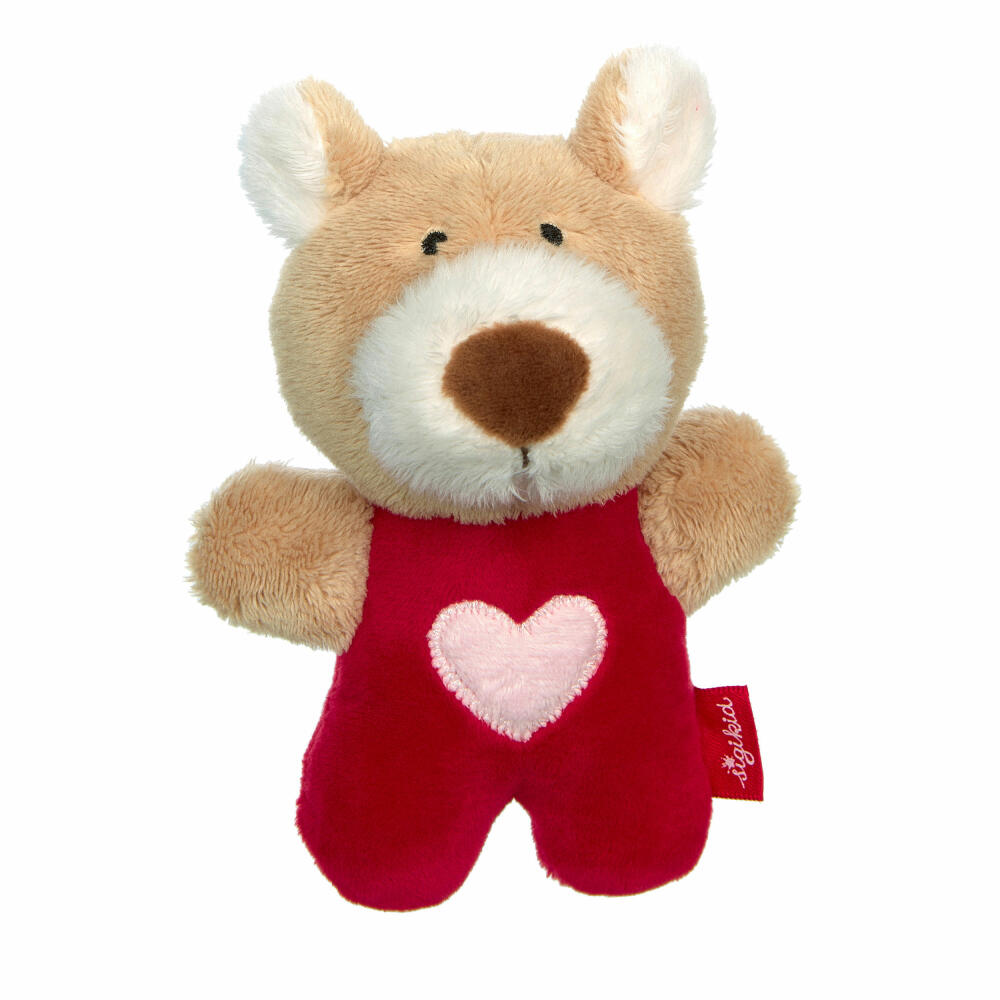 sigikid Red Stars Rattle Bear, Grasping Toy, Grasping Toy, Baby Toy, Baby Toy, 42800