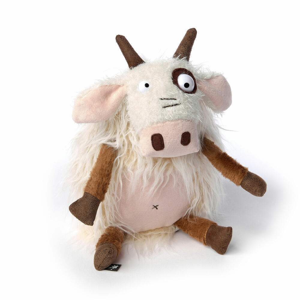 sigikid BEASTS Kuscheltier Kuh Milky Eyes, Plüschtier, Schmusetier, Kuschel Tier, Weiß / Braun, 42651