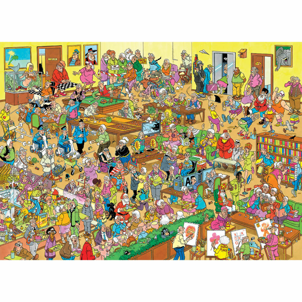 Jumbo Spiele Jan van Haasteren - Seniorenheim, Puzzle, Erwachsenenpuzzle, Puzzlespiel, 1500 Teile, 20068