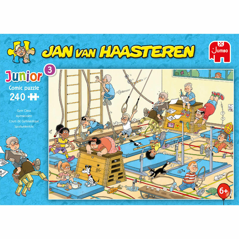 Jumbo Spiele Jan van Haasteren Junior Sportunterricht, Kinderpuzzle, Kinder Puzzle, Legespiel, 240 Teile, 20060