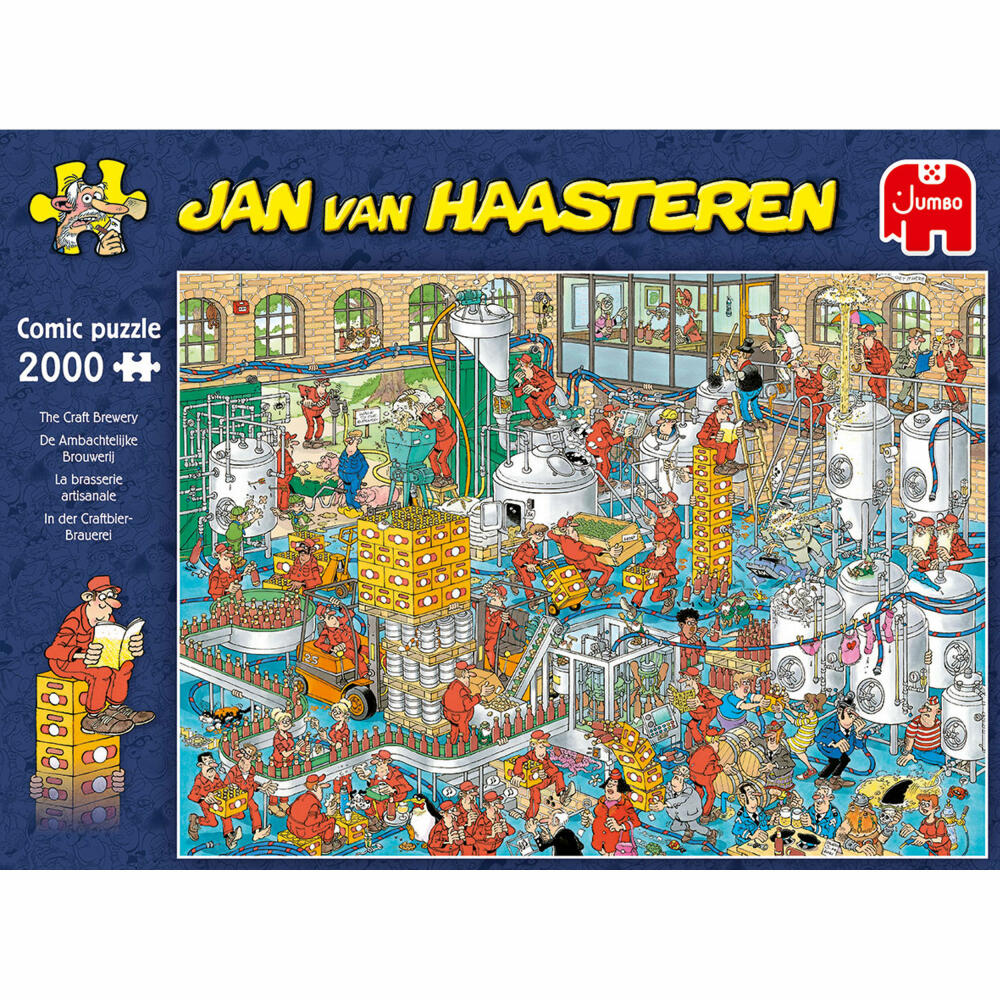 Jumbo Spiele Jan van Haasteren - Craftbierbrauerei, Puzzle, Erwachsenenpuzzle, Puzzlespiel, 2000 Teile, 20064