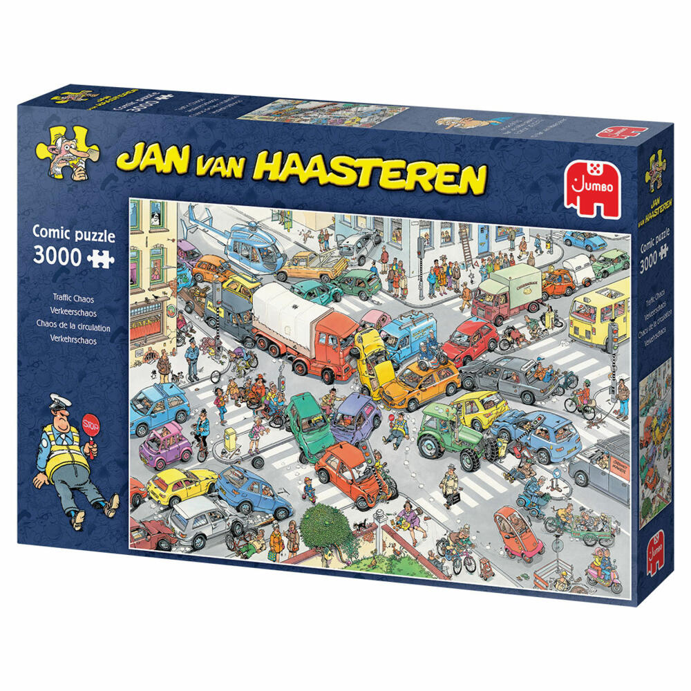 Jumbo Spiele Jan van Haasteren - Verkehrschaos, Puzzle, Erwachsenenpuzzle, Puzzlespiel, 3000 Teile, 20074