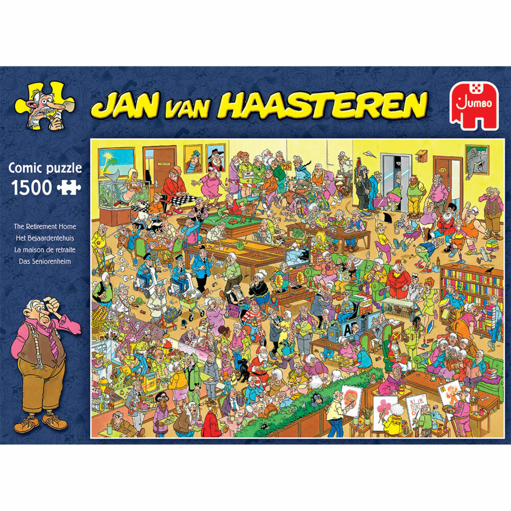 Jumbo Spiele Jan van Haasteren - Seniorenheim, Puzzle, Erwachsenenpuzzle, Puzzlespiel, 1500 Teile, 20068