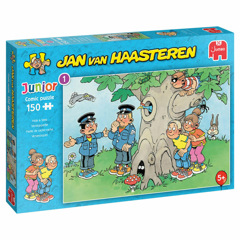 Jumbo Spiele Jan van Haasteren Junior Versteckspiel, Kinderpuzzle, Kinder Puzzle, Legespiel, 150 Teile, 20058
