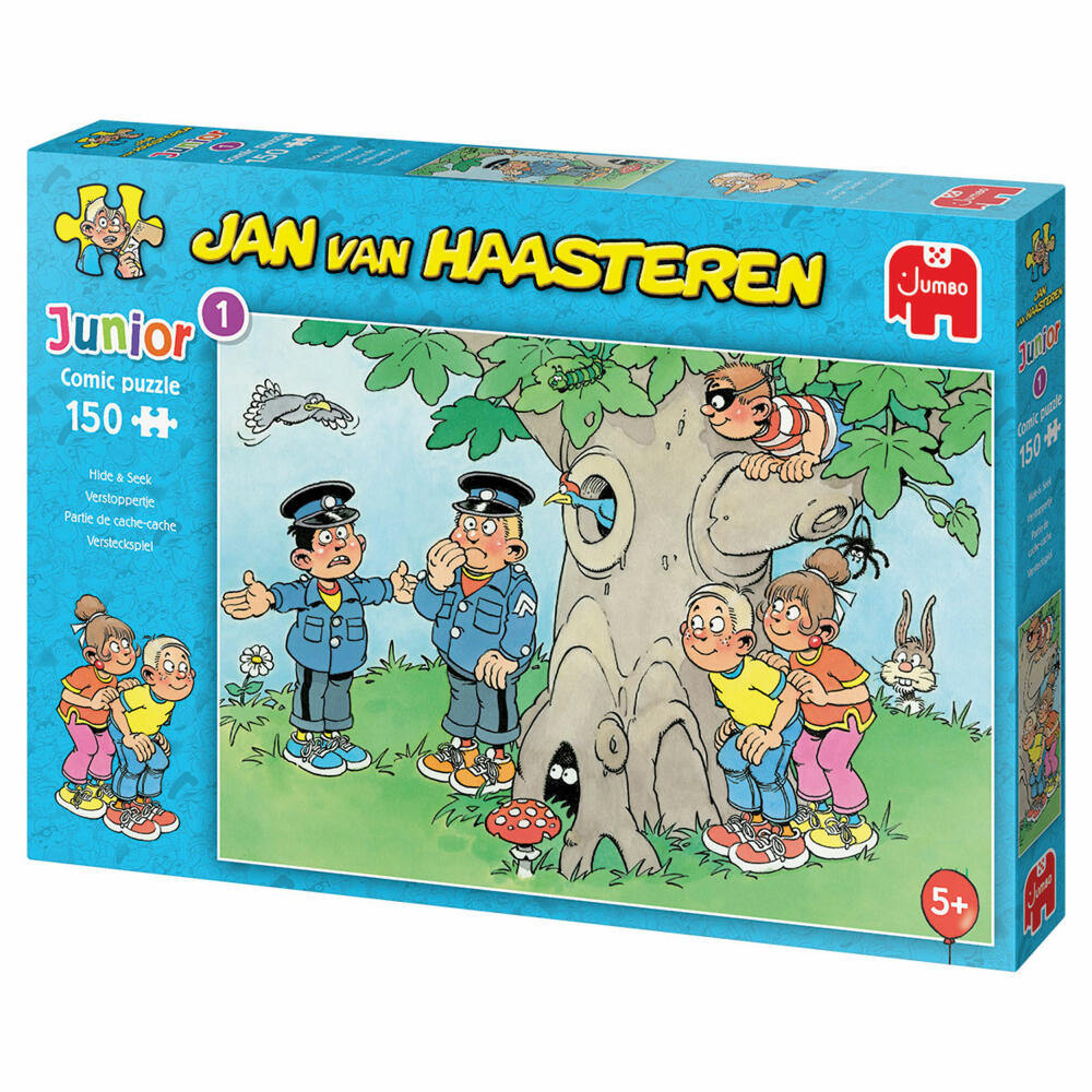 Jumbo Spiele Jan van Haasteren Junior Versteckspiel, Kinderpuzzle, Kinder Puzzle, Legespiel, 150 Teile, 20058
