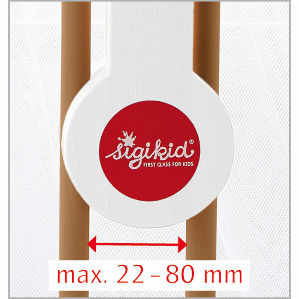 sigikid Mobilehalter, Mobile Halter, Mobilearm, Mobile Halterung, Stange, Befestigung, Holz, Weiß, 75090