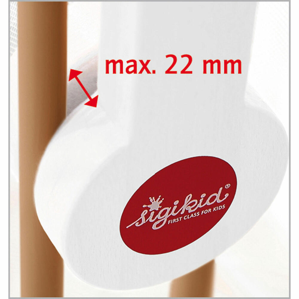 sigikid Mobilehalter, Mobile Halter, Mobilearm, Mobile Halterung, Stange, Befestigung, Holz, Weiß, 75090