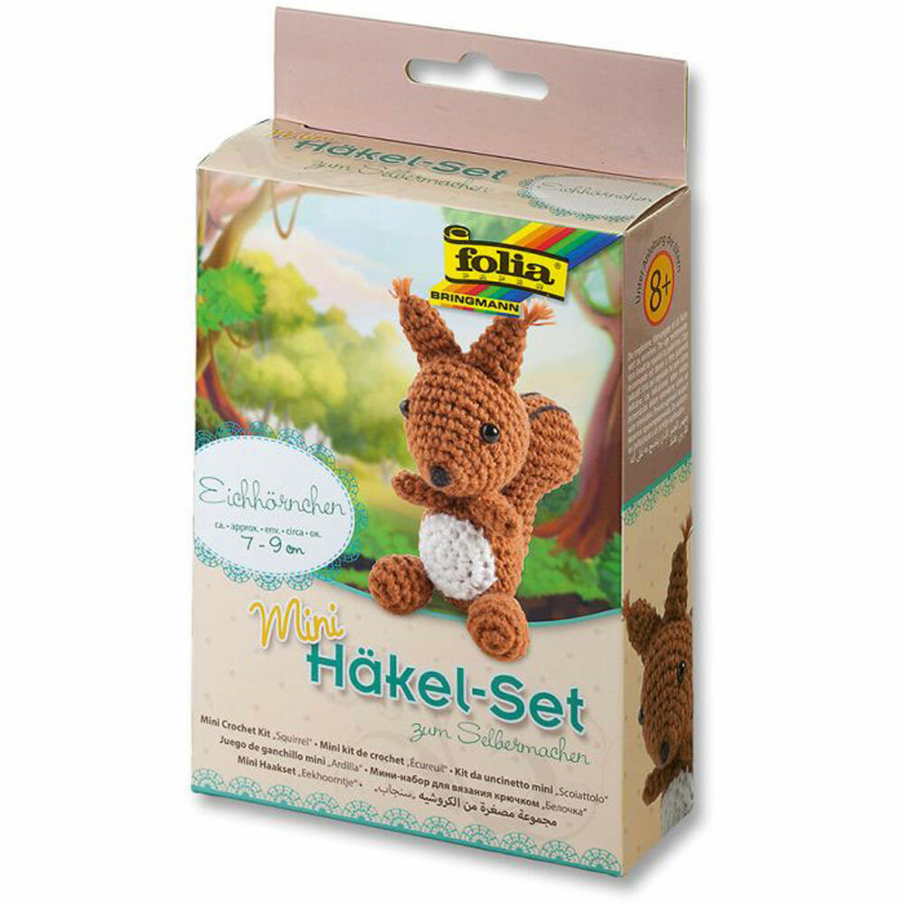 Folia - Mini Crochet Set Squirrel 7 - 9 cm