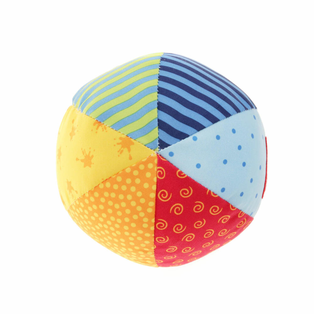 sigikid PlayQ Softball Groß, Stoffball, Spielball, Greifling, Babyspielzeug, Baby Spielzeug, Baumwolle, Ø 19 cm, 49581