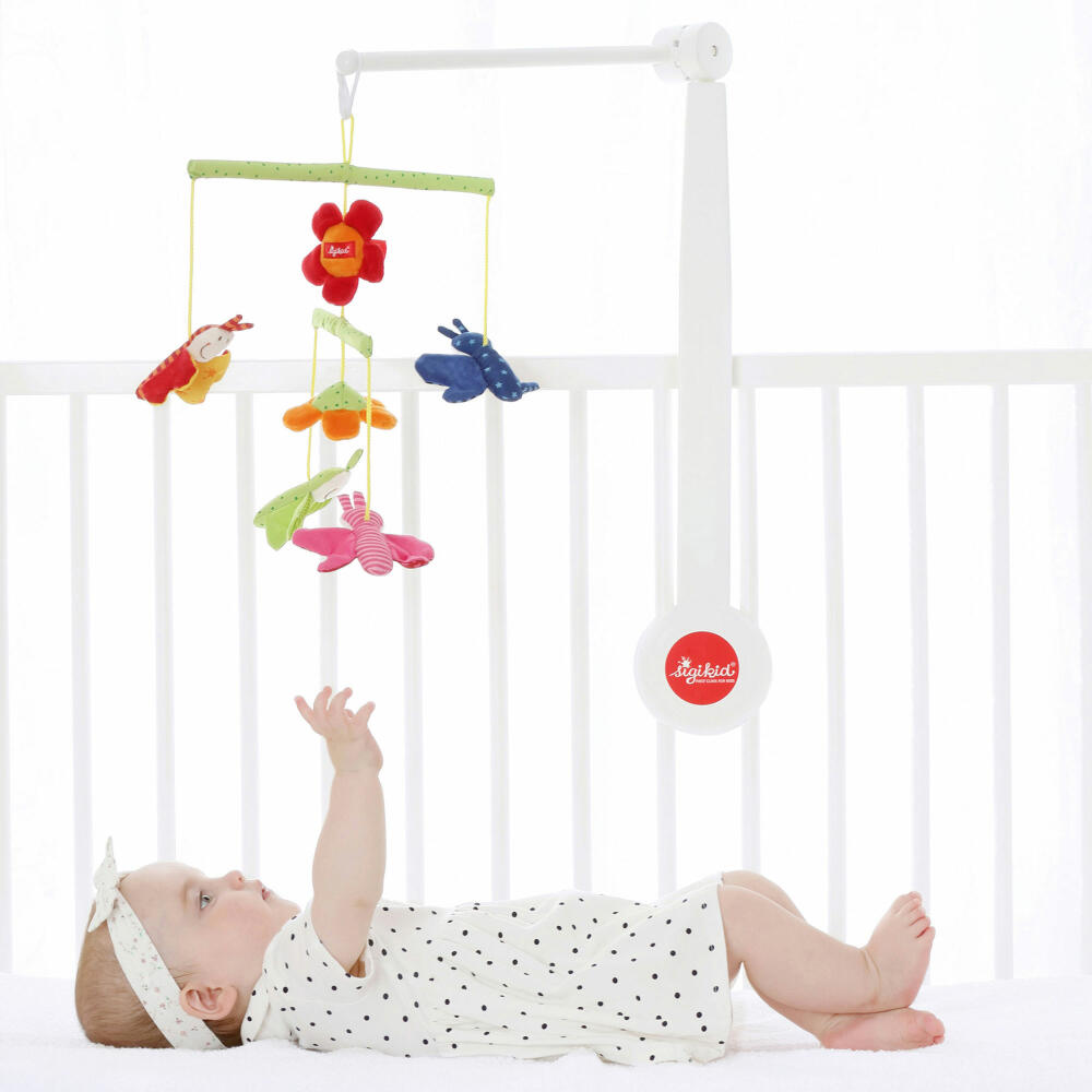 sigikid Mobilehalter, Mobile Halter, Mobilearm, Mobile Halterung, Stange, Befestigung, Holz, Weiß, 75090