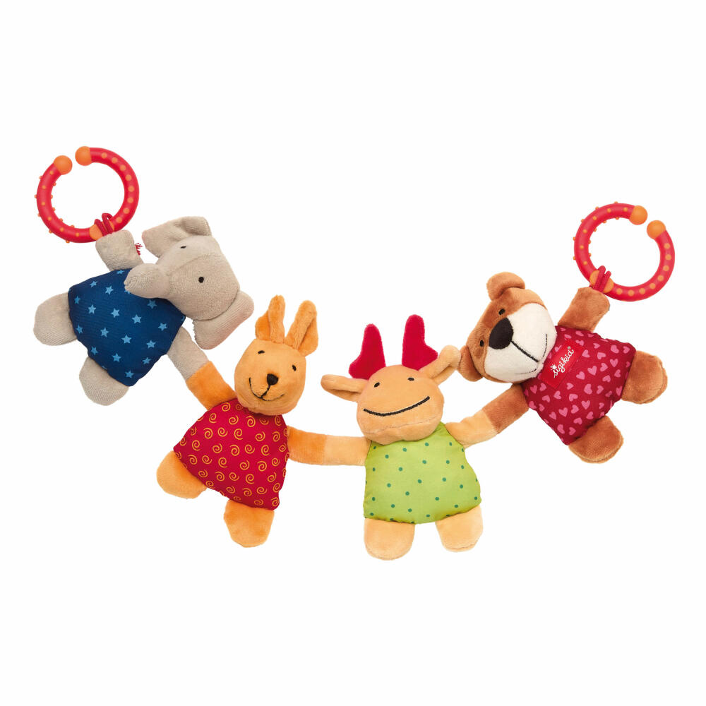 sigikid stroller chain animals, stroller chain, stroller chain, baby seat, toy, polyester, L 47 cm, 49540