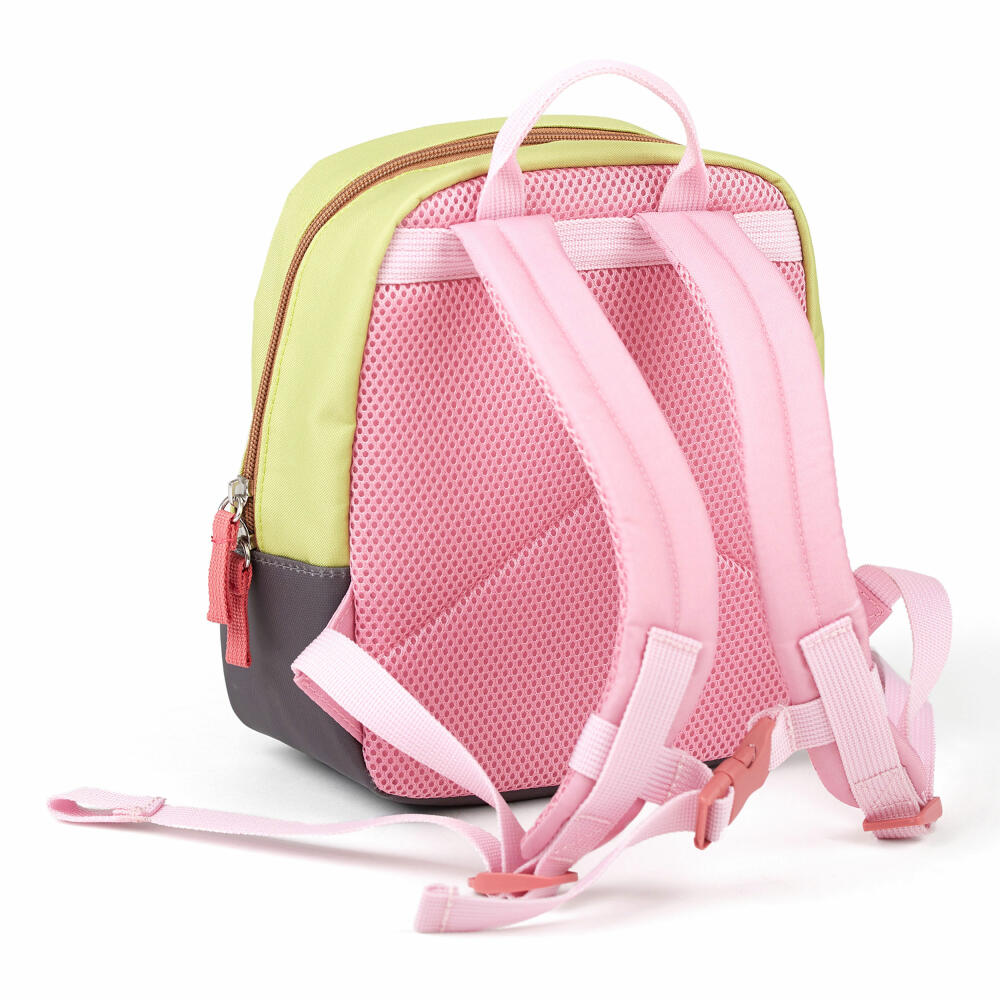 sigikid Mini Rucksack Hase, Kinderrucksack, Kindergartentasche, Kinder Tasche, Kindergarten, Polyester, Grün / Rosa, 3.6 L, 25122