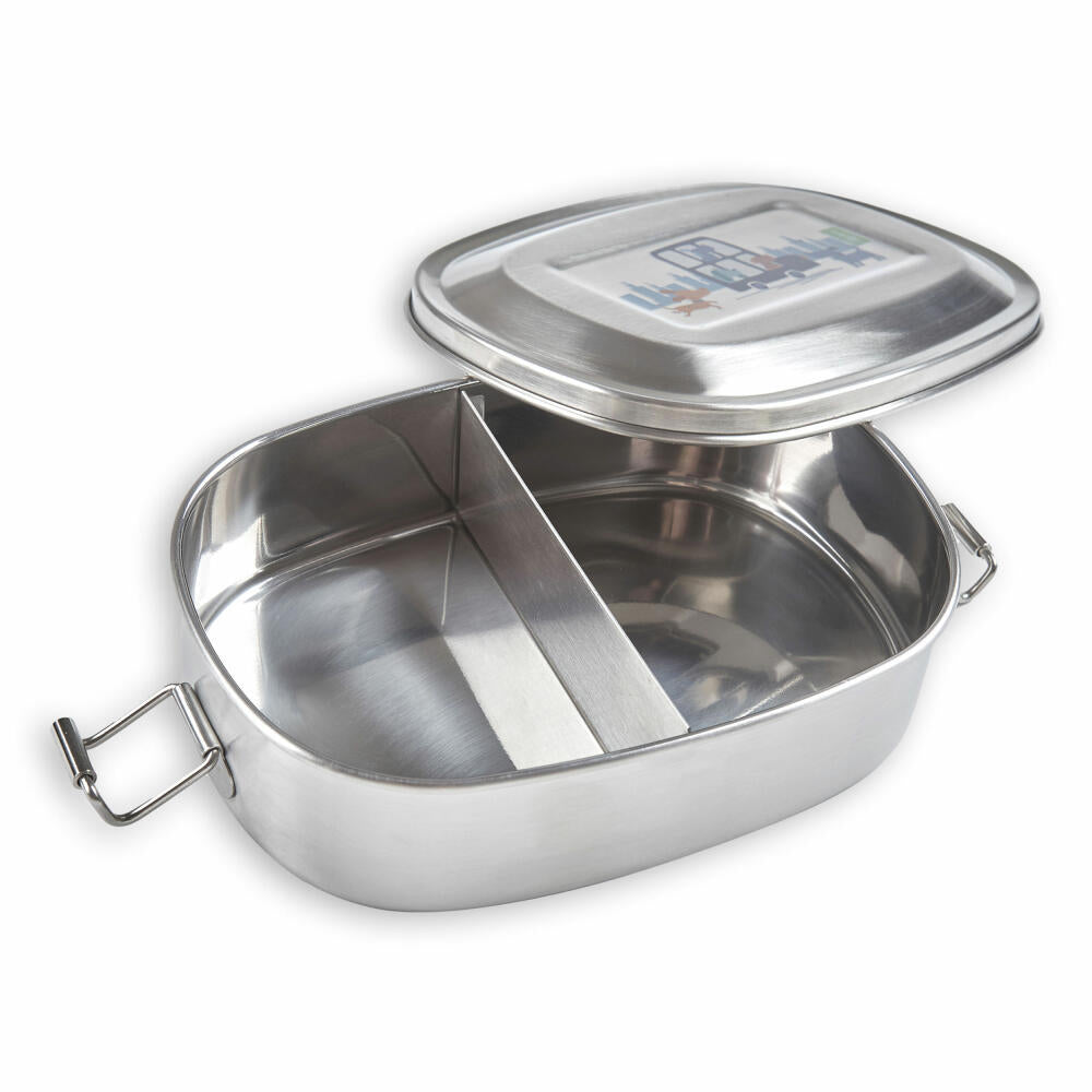 sigikid Edelstahl Brotzeitbox Hund, Green Collection, Brotdose, Lunchbox, Butterbrotdose, Vesperdose, Kinder, 25100