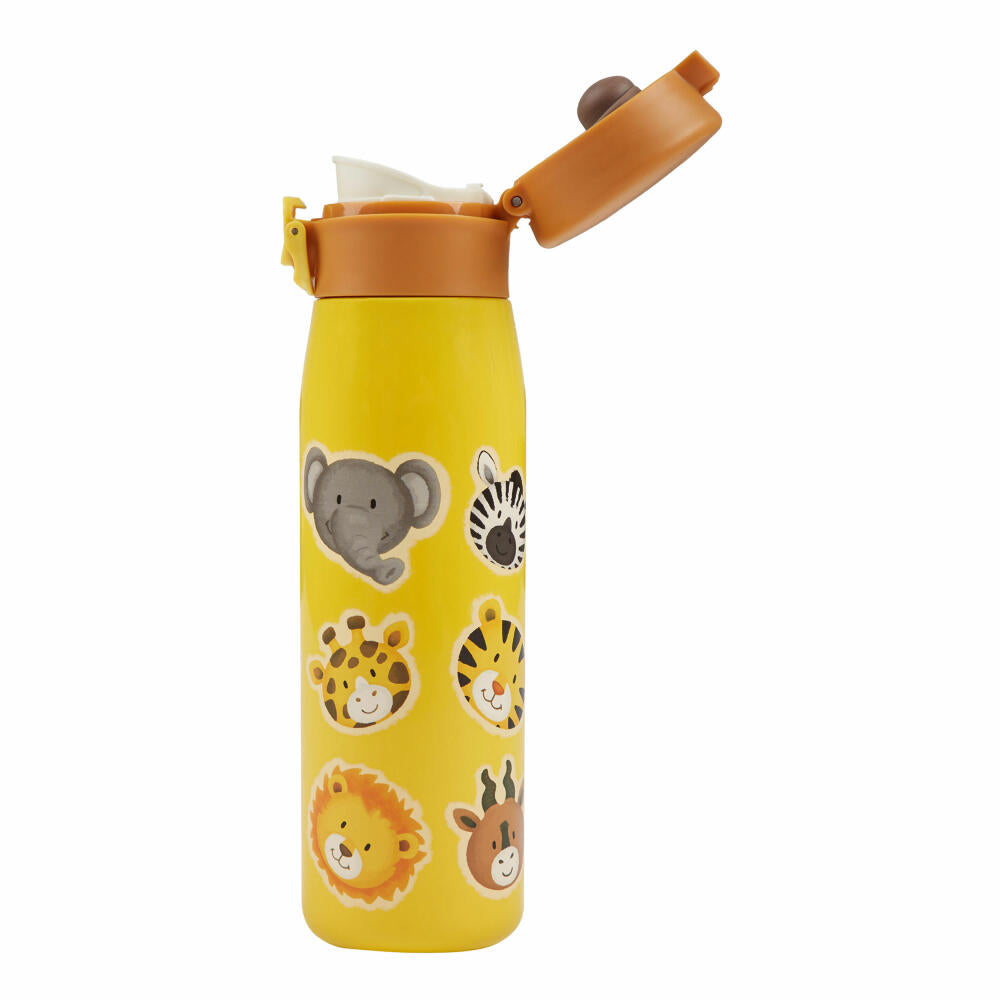 sigikid Isolierflasche Zoo On Tour, Trinkflasche, Kindertrinkflasche, Kinder Flasche, Wasserflasche, Gelb, 420 ml, 25095