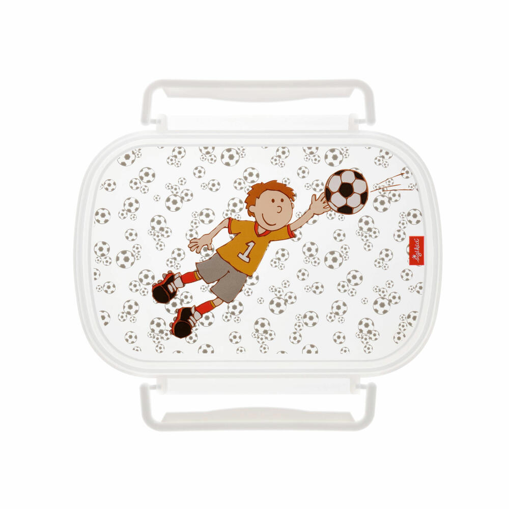 sigikid Brotzeitbox Kily Keeper, Brotbox, Brotdose, Butterbrotdose, Vesperdose, Kinder, Kunststoff, Fußball / Grün, 24781