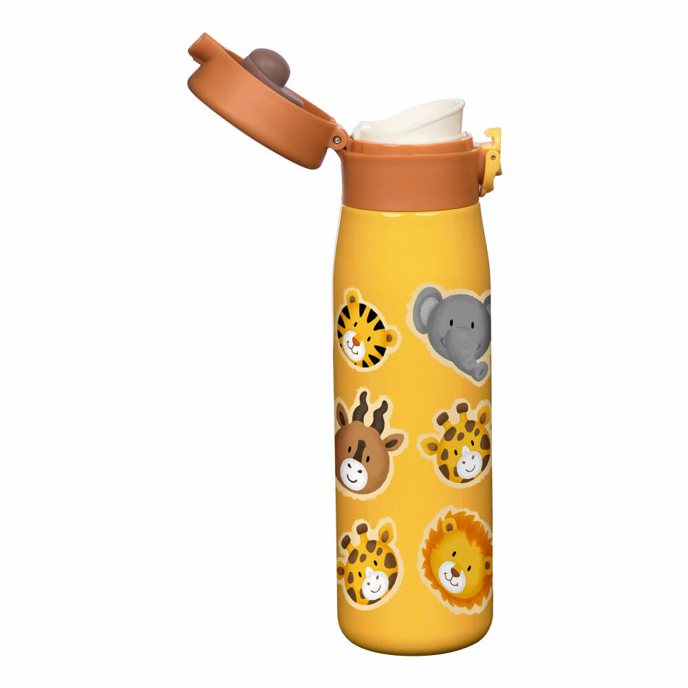 sigikid Isolierflasche Zoo On Tour, Trinkflasche, Kindertrinkflasche, Kinder Flasche, Wasserflasche, Gelb, 420 ml, 25095