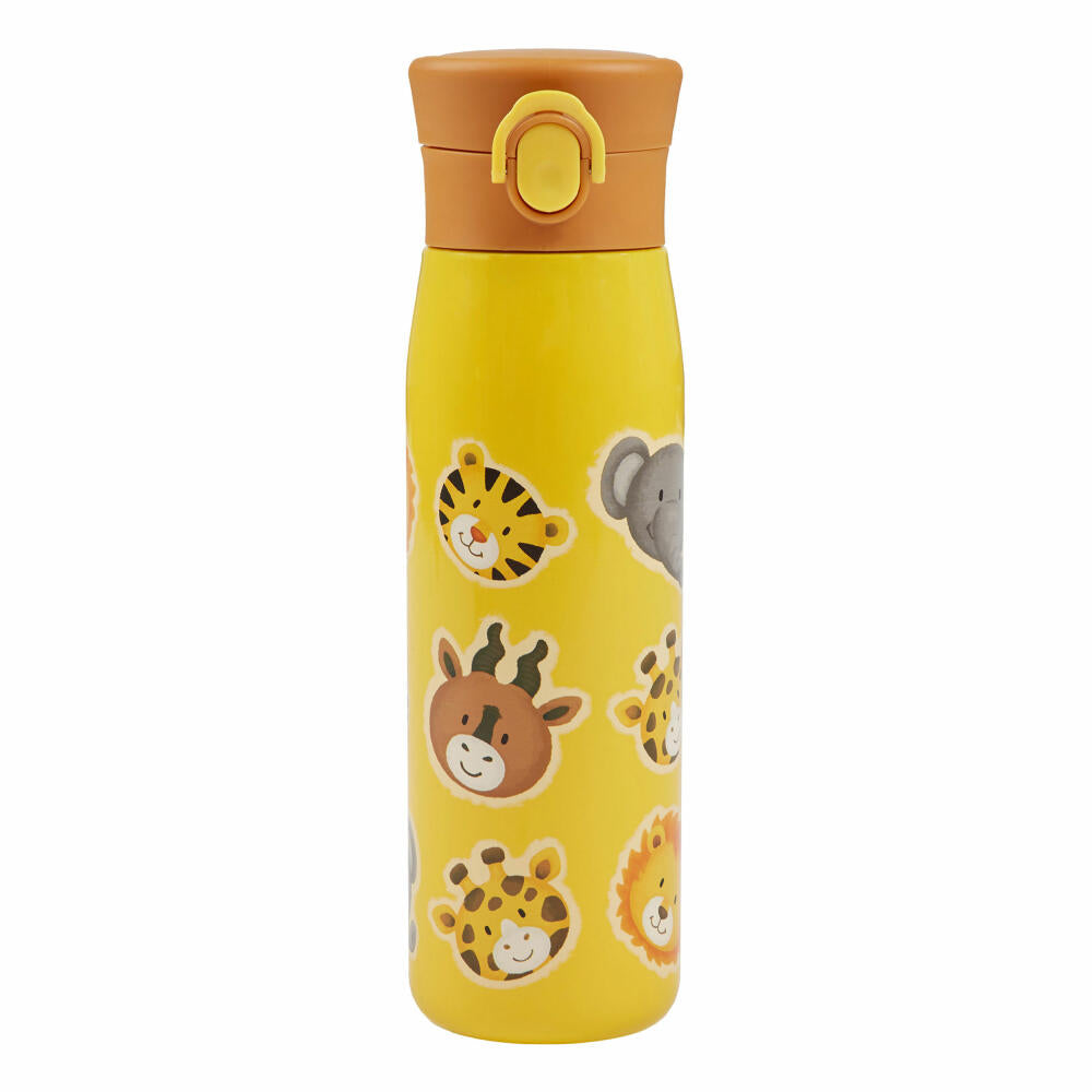 sigikid Isolierflasche Zoo On Tour, Trinkflasche, Kindertrinkflasche, Kinder Flasche, Wasserflasche, Gelb, 420 ml, 25095