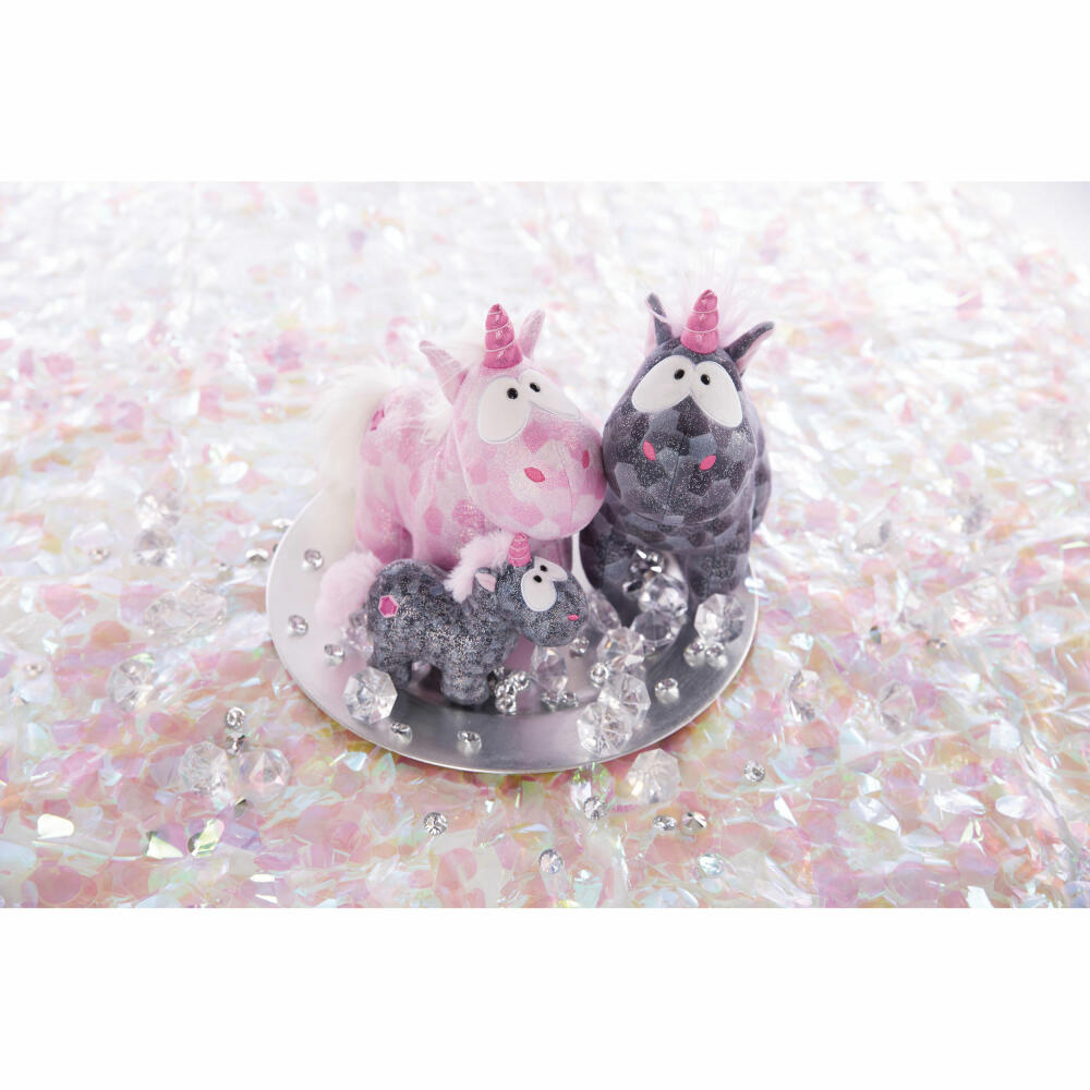 NICI Theodor and Friends Unicorn Pink Diamond, Standing, Cuddly Toy, Plush Toy, Stuffed Toy, Plush, 22 cm, 47633