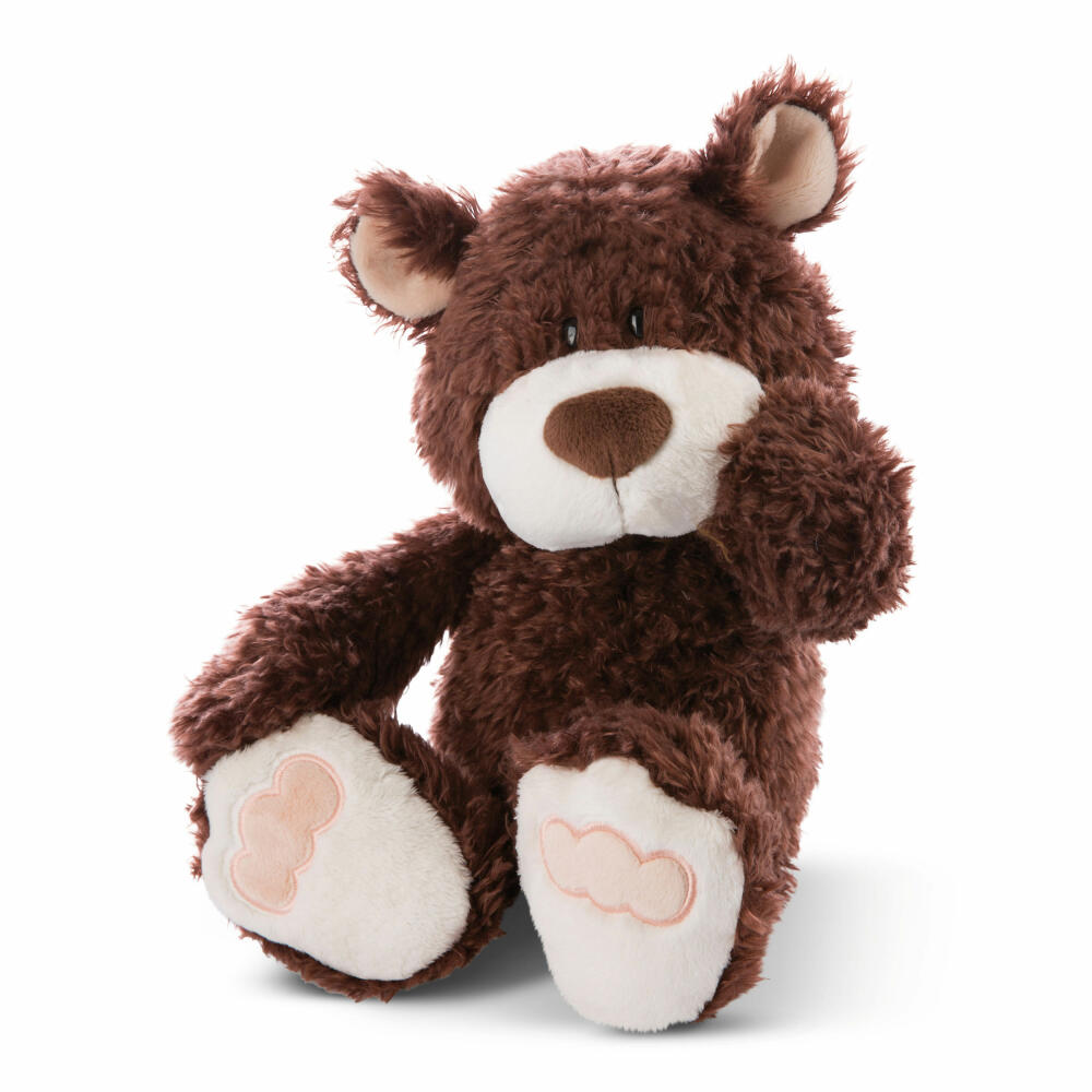 NICI Classic Bear Green, dangling, cuddly toy, stuffed toy, plush toy, stuffed bear, plush, cocoa brown, 20 cm, 47602