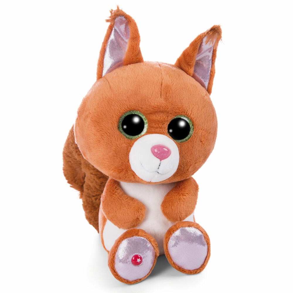 NICI Green Glubschis Forest Squirrel Squibble Dangling, Cuddly Toy, Plush Toy, Stuffed Toy, Plush / Polyester, 25 cm, 47699