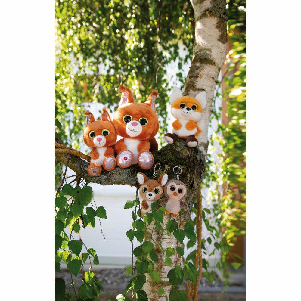 NICI Green Glubschis Forest Squirrel Squibble Dangling, Cuddly Toy, Plush Toy, Stuffed Toy, Plush / Polyester, 25 cm, 47699