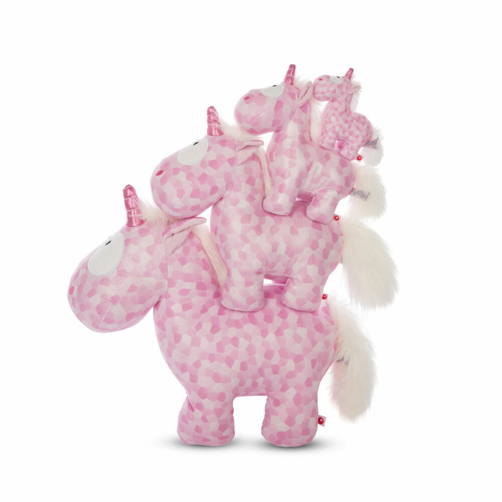 NICI Theodor and Friends Unicorn Pink Diamond, Standing, Cuddly Toy, Plush Toy, Stuffed Toy, Plush, 22 cm, 47633