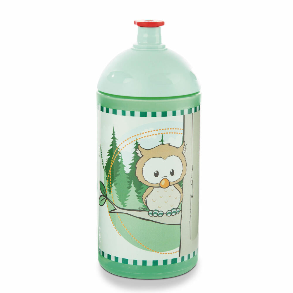 NICI Die Owlsons Trinkflasche, Getränkeflasche, Trink Flasche, Kinderflasche, Kinder, Eule, 500 ml, 47170
