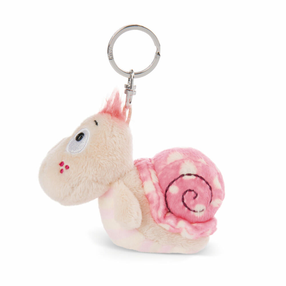 NICI Hello Spring Snail, Keyring, Bean Bag, Key Pendant, Pink, 10 cm, 47935