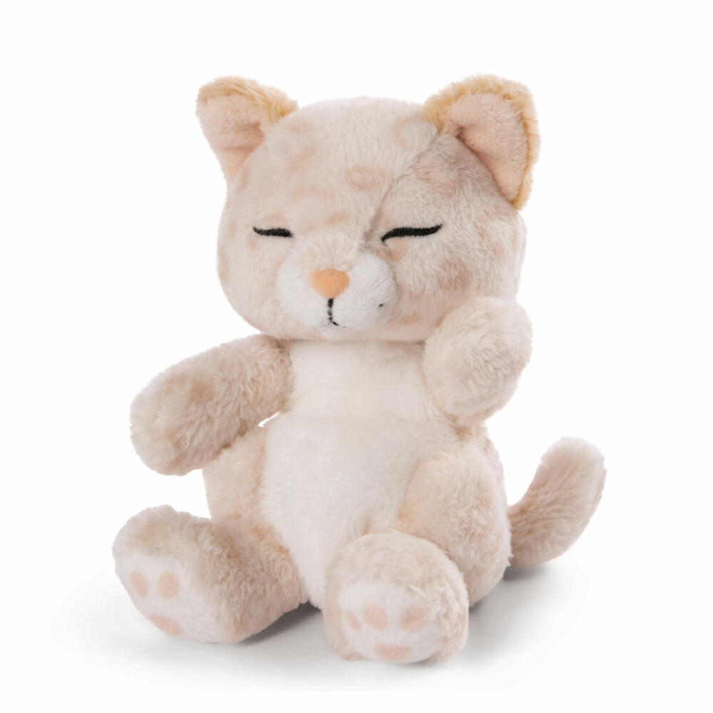 NICI Sleeping Pets Kätzchen mit Leopardenmuster, Kuscheltier, Plüschtier, Stofftier, Plüsch / Polyester, 12 cm, 47892