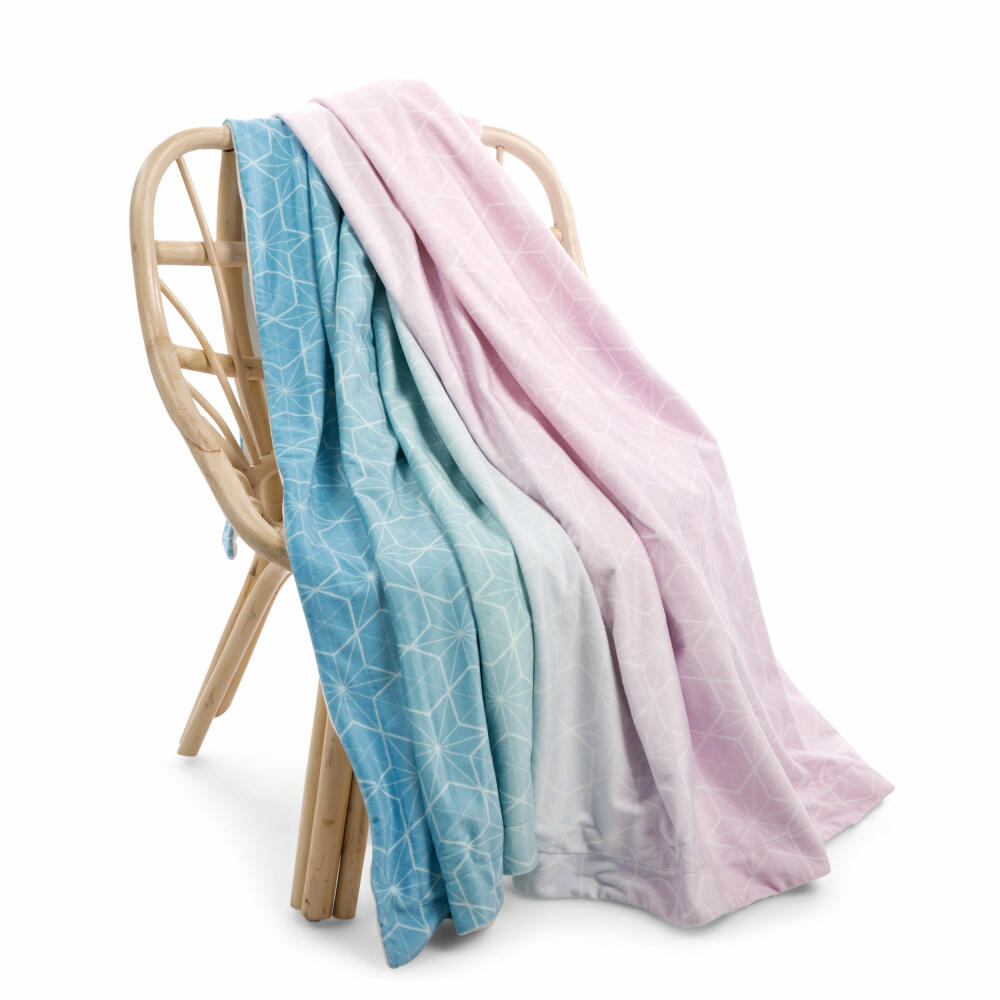 NICI Theodor & Friends Plüschdecke Einhorn Theodor mit Schneeanzug, Decke, Kuscheldecke, Plüsch / Polyester, 175 x 140 cm, 48170