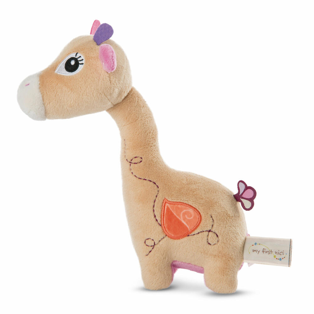 NICI My First NICI Cuddly Toy 3D Giraffe Sasuma Standing, Cuddly Toy, Plush Toy, Stuffed Toy, Plush / Polyester, 22 cm, 48030