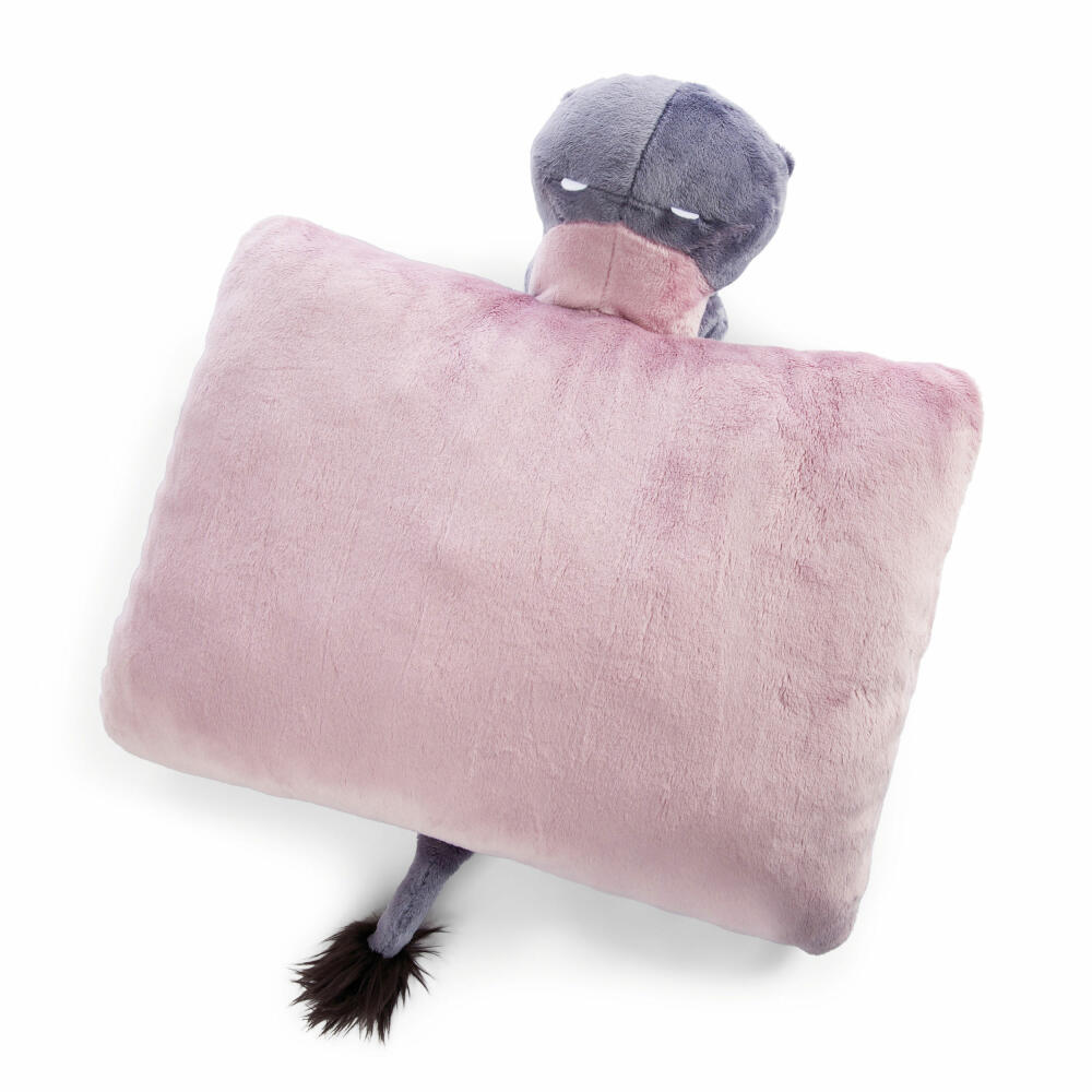 NICI Green Wild Friends Cuddly Toy Pillow Hippo Rectangular, Pillow, Cuddly Pillow, Decorative Pillow, 40 x 30 cm, 47983