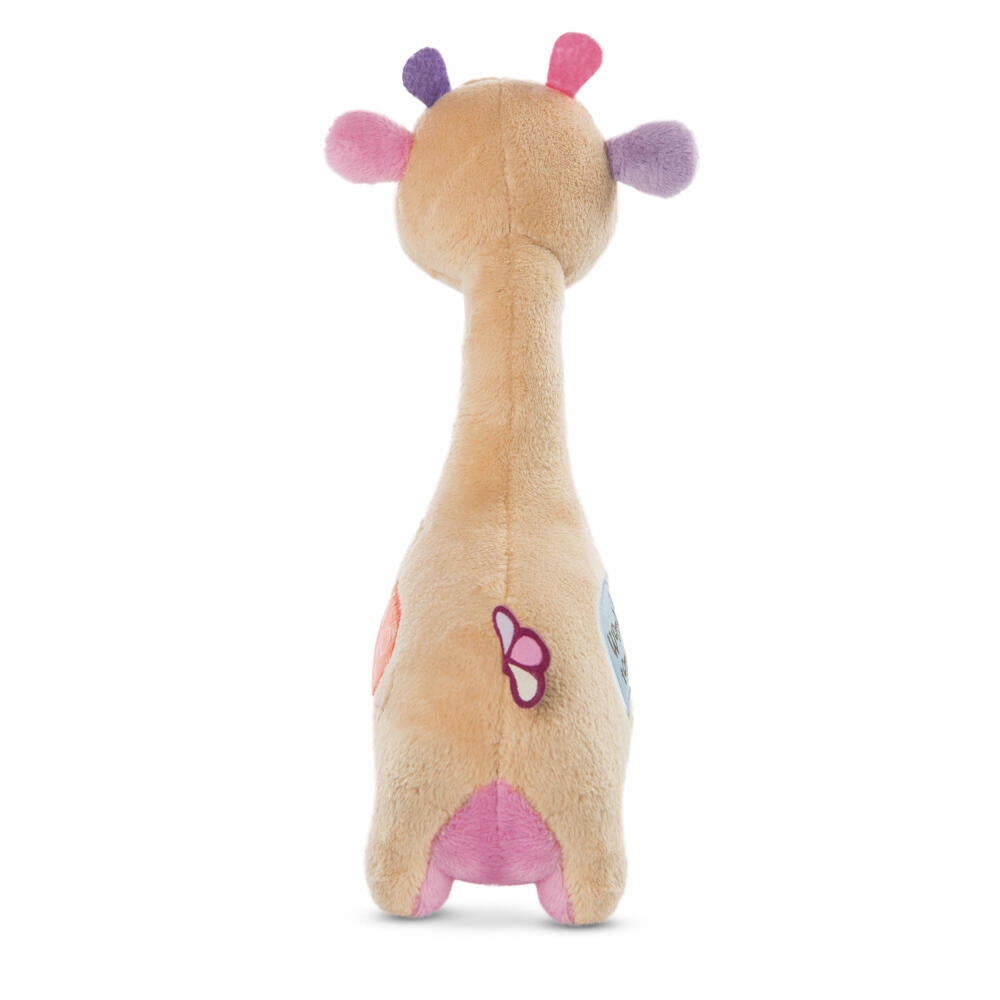 NICI My First NICI Cuddly Toy 3D Giraffe Sasuma Standing, Cuddly Toy, Plush Toy, Stuffed Toy, Plush / Polyester, 22 cm, 48030