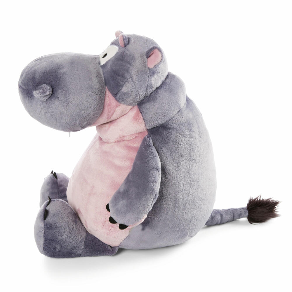 NICI Green Wild Friends hippo DJ Nilbert Schlenker, cuddly toy, plush toy, stuffed toy, plush / polyester, 50 cm, 47972
