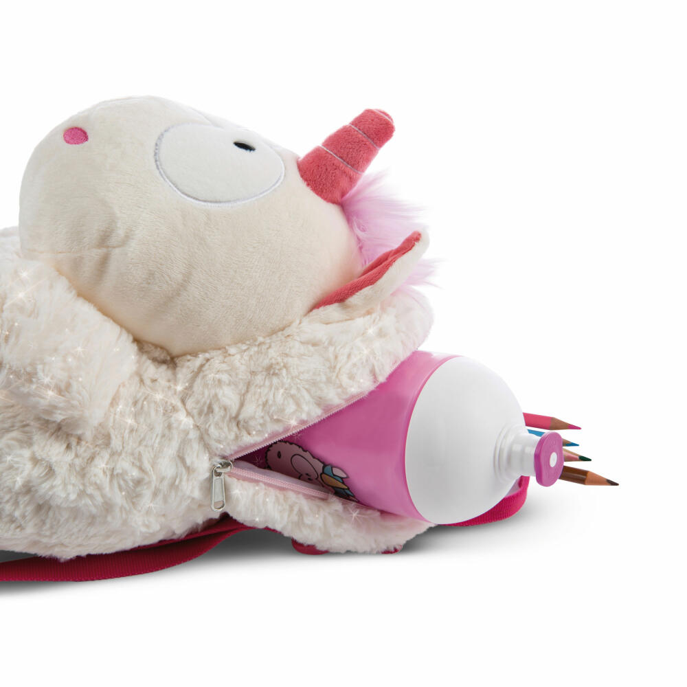 NICI Theodor & Friends Backpack Unicorn Theodor with Snowsuit Figural, Children's Backpack, Children, Plush / Polyester, 48171